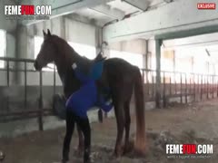 Stolen private zoo sex happy wife pleases hubby by blowing their new horse in front of husband